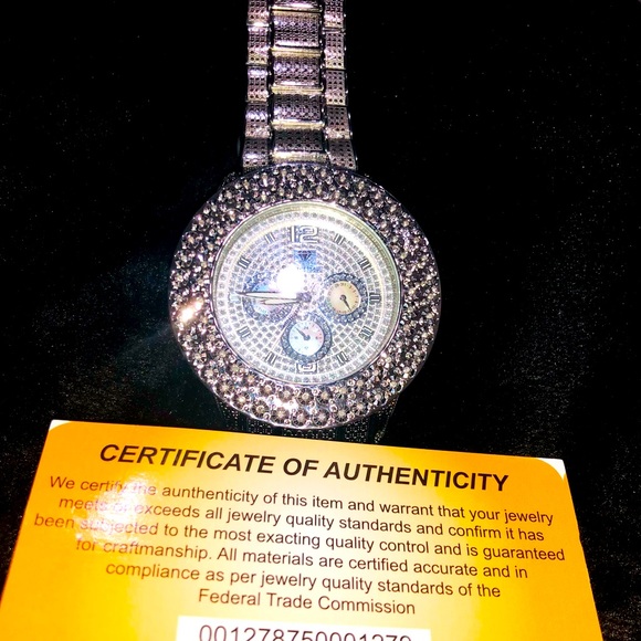 REAL DIAMOND EXCLUSIVE collection mens Bling watch - Picture 16 of 17